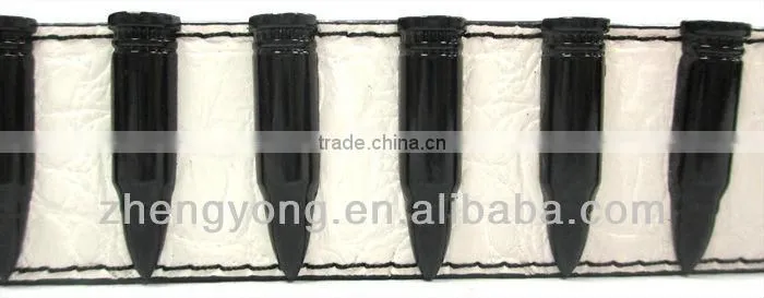 (ZY-18970) teenage belt,metal bullet belt,bullet leather belts