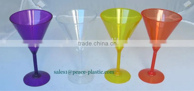 2014 hot sale plastic goblet wine cup without lid