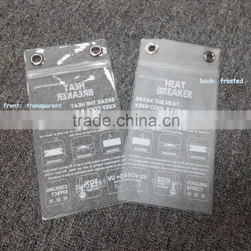 waterproof custom printed plastic zip lock bags for towel