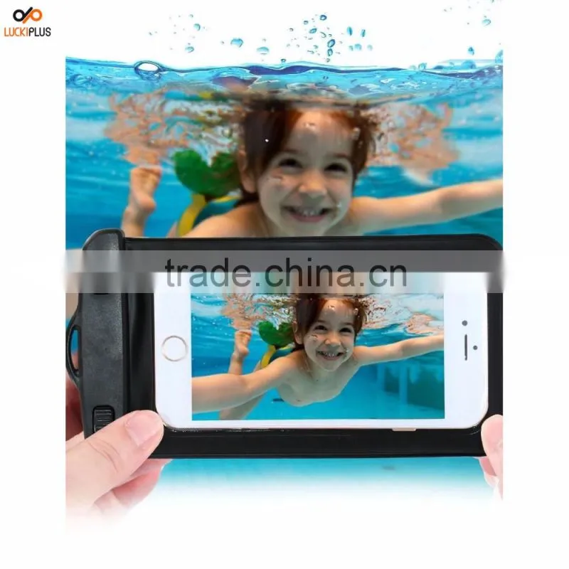 Luckiplus Travel Sport Swimming Phone Bag Waterproof, Snowproof, Dirtproof Case Bag for Phone Orange