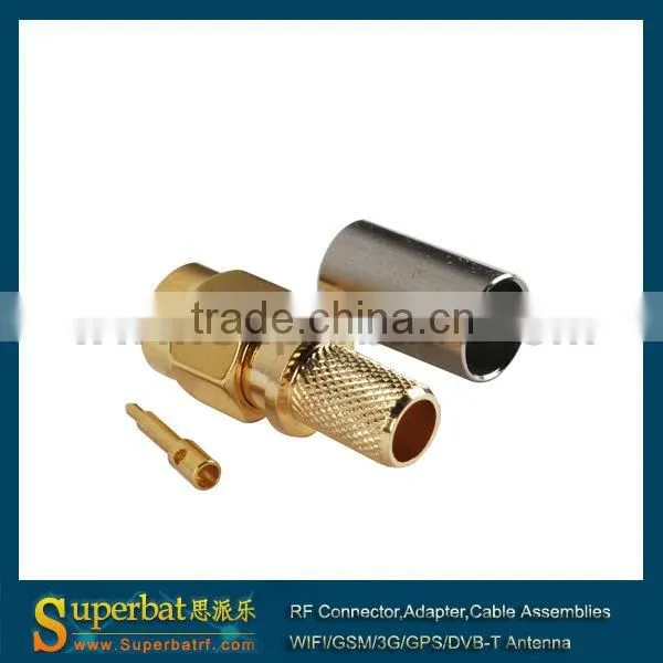 50 Ohm SMA Plug,Straight ,Crimp Attachment for LMR240 sma rp connector