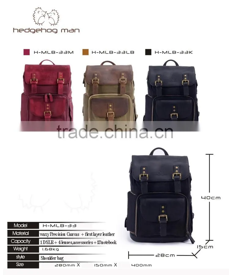 vintage leather duffel bag 2015 hedgehog man shoulder baf from singapore