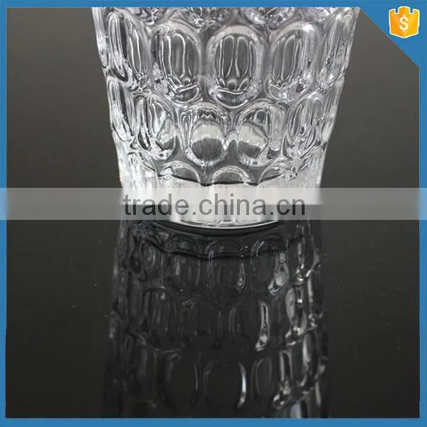 LXHY-T017 clear crystal thumb print pattern tumbler glass set