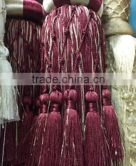 china supplier curtain tassel fringe cord tassel