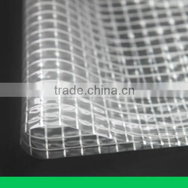 flame-resistant,cold-resistant 200*300D PVC Transparent mesh fabric