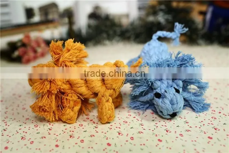 Lion shape rope dog chew toy