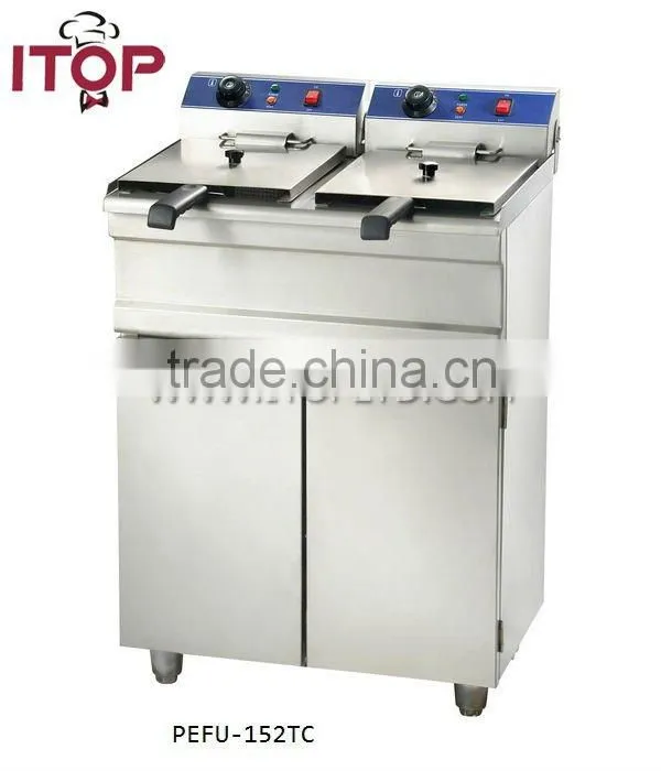 Standing electric fryer with cabinet for sale
