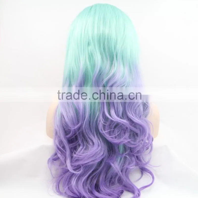 Cheap raw two tone color Ombre synthetic full lace wig