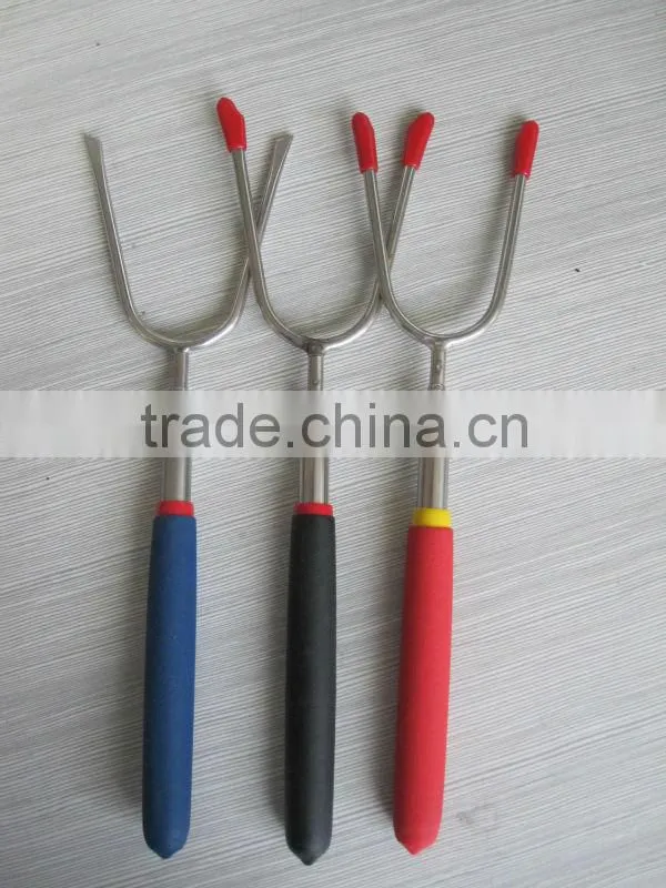 Retractable Non-slip handle Hot Dog & BBQ Fork