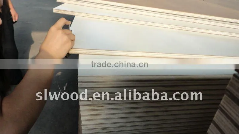 28mm MDF Plywood faced with White melamine paper