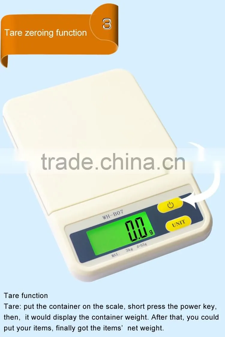 Factory direct sale easy carry slim design cooking food kitchen scale