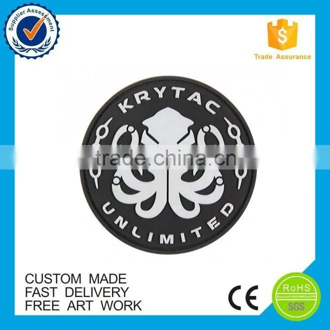China manufacturer high quality cheap custom pvc patch