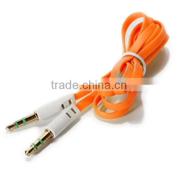 3.5mm M To M Stereo Auxiliary Cable Flat AUX Cable