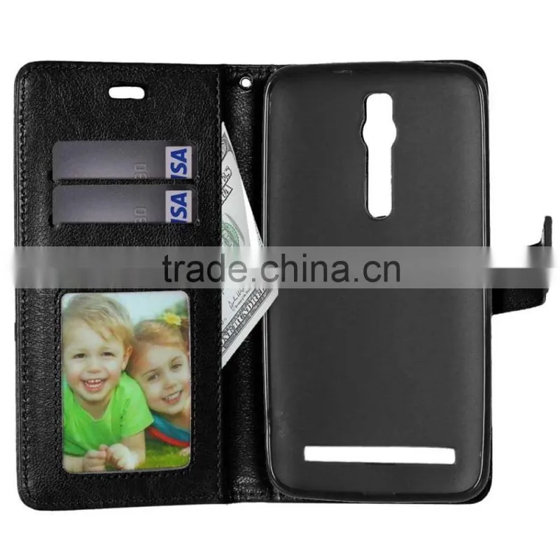 PU Leather Cell Phone Flip Wallet Kickstand Case for ASUS ZenFone ZS550ML