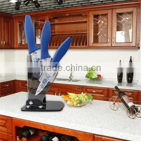 Hot selling kitchen color blade ceramic knife set UD1007