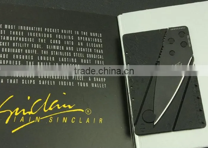 HIGH QUALITY OEM CREDIT CARD PORTABLE FOLDING KNIFE SURVIVAL KNIFE TOOL KNIFE UDTEK01852