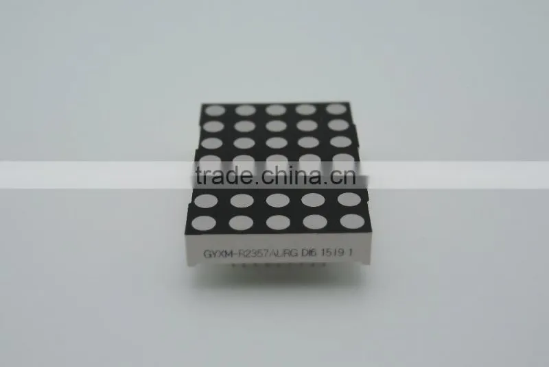 Rohs compliant red and green color 5*7 dots LED dot matrix display