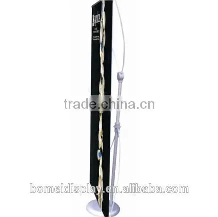 Silver aluminum economic x stand system with round base
