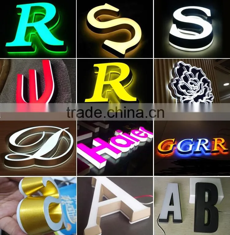 Factory Direct Sale Top Quality acrylic 3d letter sign illuminated led board