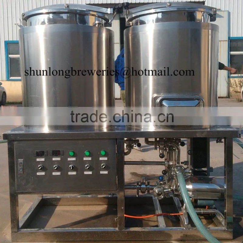 high quality beer brewing system with malt crush system , brew house, conical fermenter