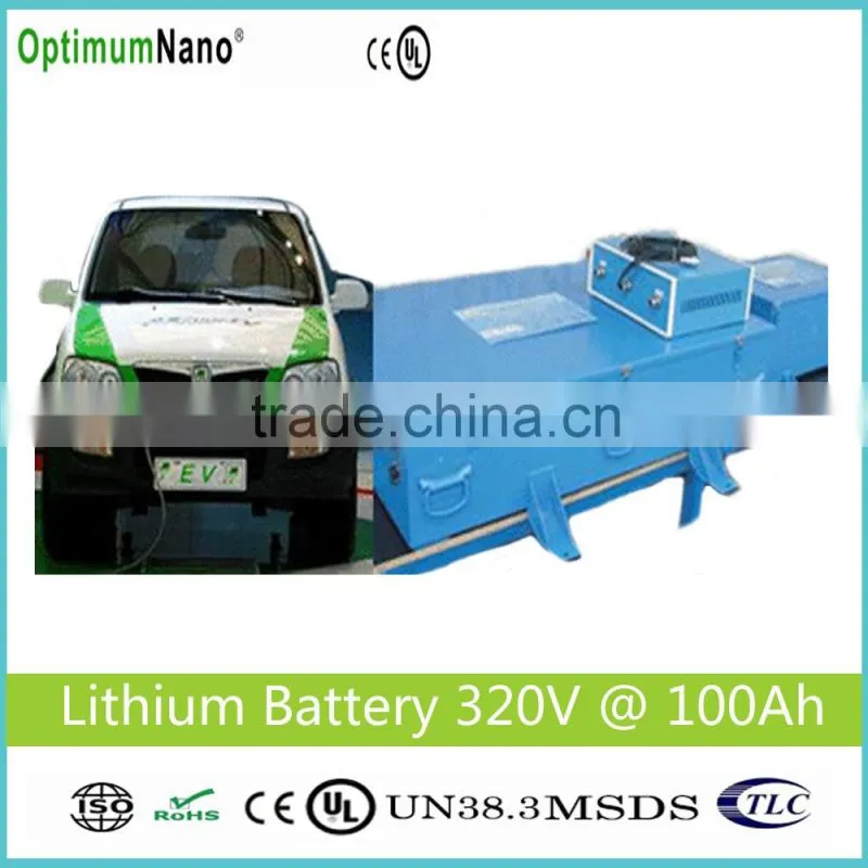 Long life cycle 320V 100Ah lithium Battery pack for EV