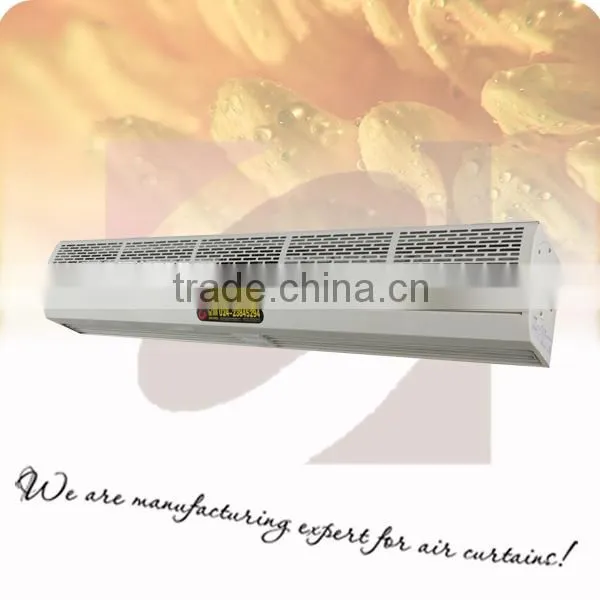 Cross flow A type wall mounted heated air curtain with remote control