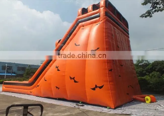 Hot sale Halloween inflatable slide pumpkin inflatable slide