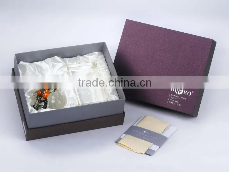 RORO Blessed Events persimmon enamel crystal glass decorative article for home decoration/gift