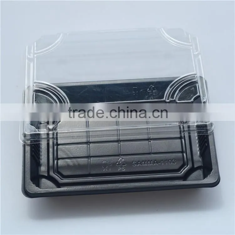 SM1-1103-Black disposable food tray plastic box with lids