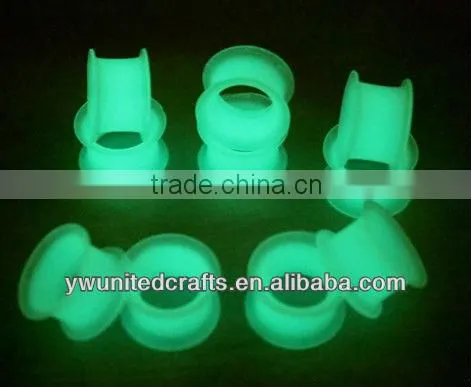 Silicone Glow In the Dark Ear Gauges-Ear Plugs-Flesh Tunnels