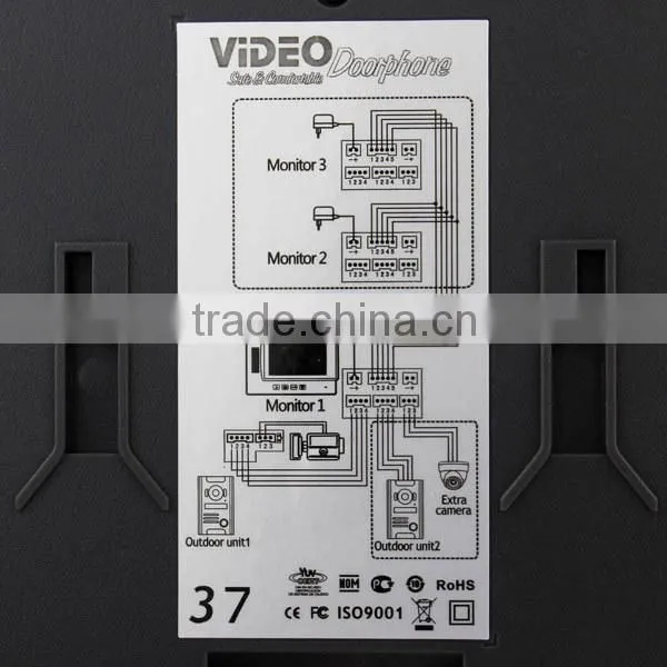 New Video DoorPhone 1 IN 1 Intercom System 7 Inch Screen Monitor Unlocking Hands-Free Intercommunication Night Vision Camera