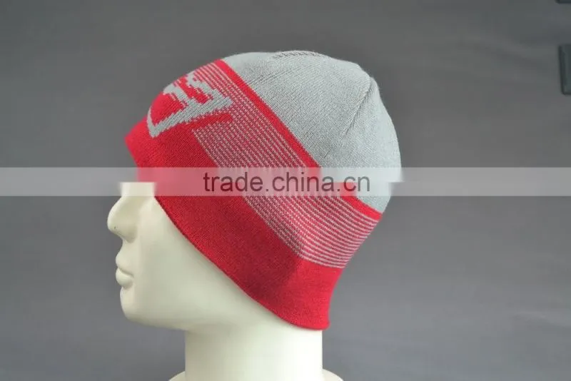 BSCI Audit Custom winter beanie hat with jacquard logo