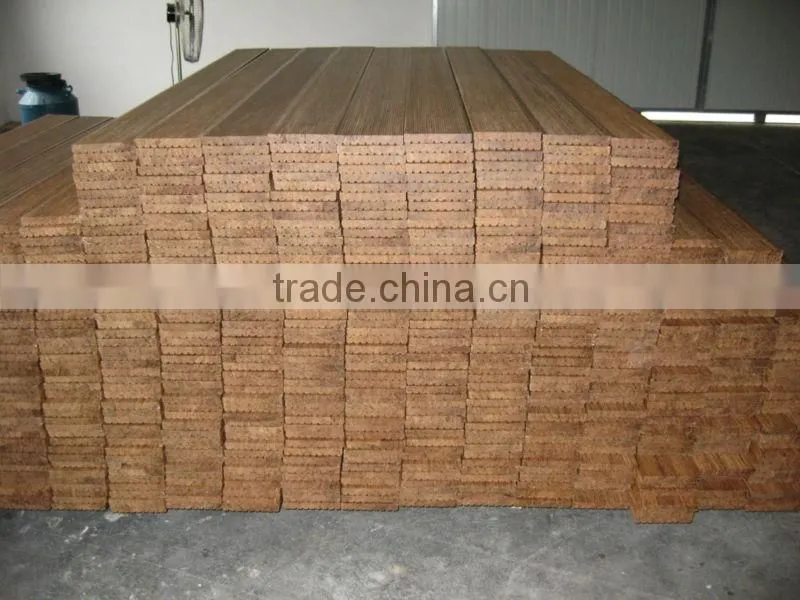 Grooved Strand Woven Carbonized Outdoor Bamboo Flooring!