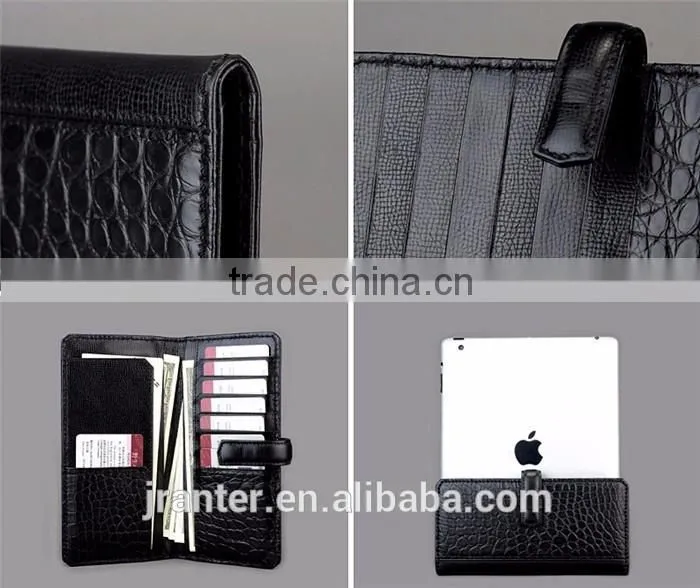 Luxury high-end fashion men wallet genuine crocodile leather mens long wallet