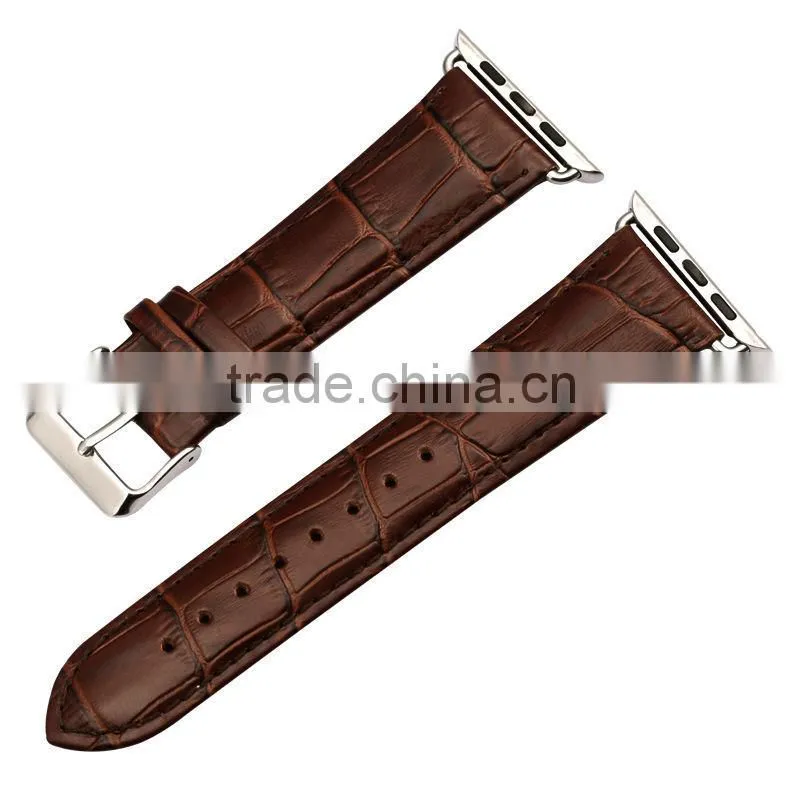 Handmade 100% Crocodile Alligator Genuine Leather for Apple Watch Strap