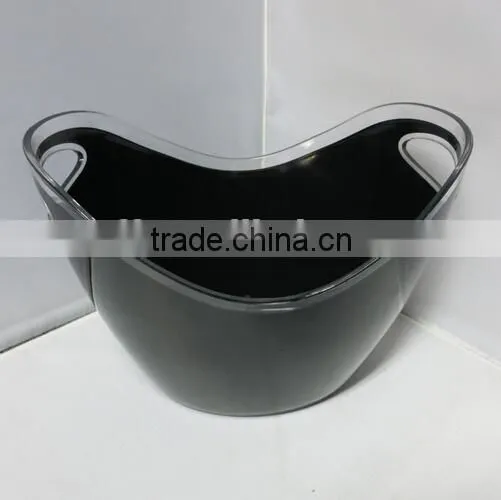 customized plastic double color beer cooler bucket for promotion