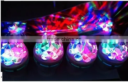 Small E27 Magic LED Ball Light Rotating Full Color Rotating Lamp