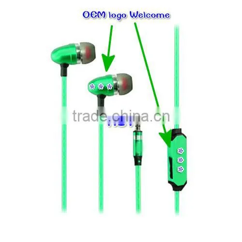 Wooden earbuds with mic 3.5mm universal 1.3M cable earphones