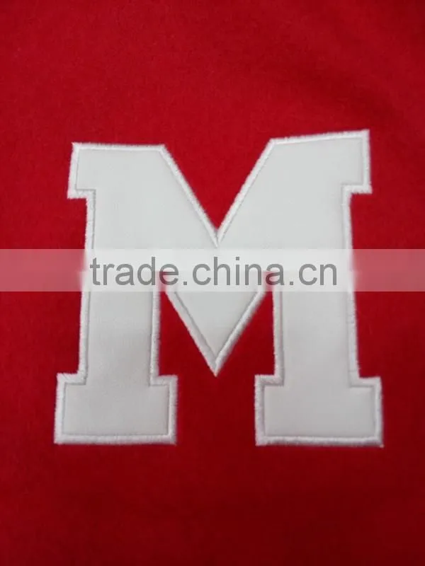 Red Color Custom Baseball Man Jacket Design