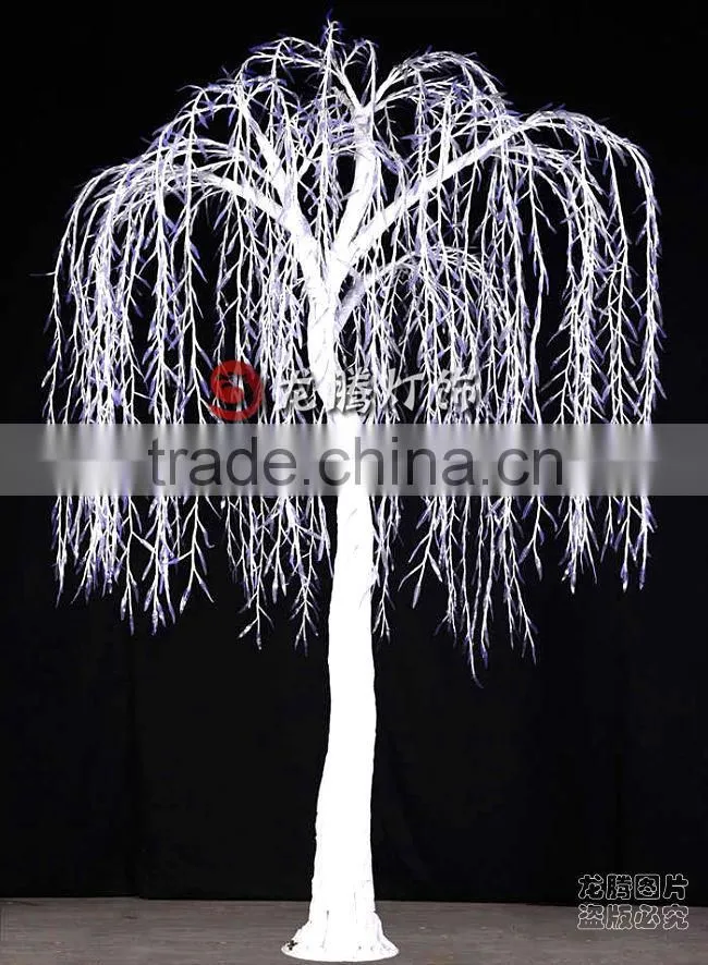 3.5m white outdoor artificial led weeping willow tree