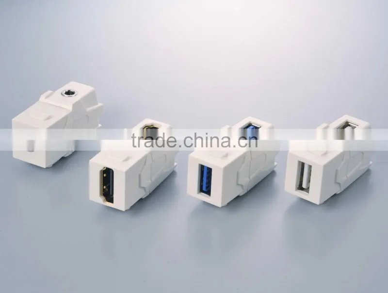 HDMI USB TRS Keystone Jack Female Digital Coupler