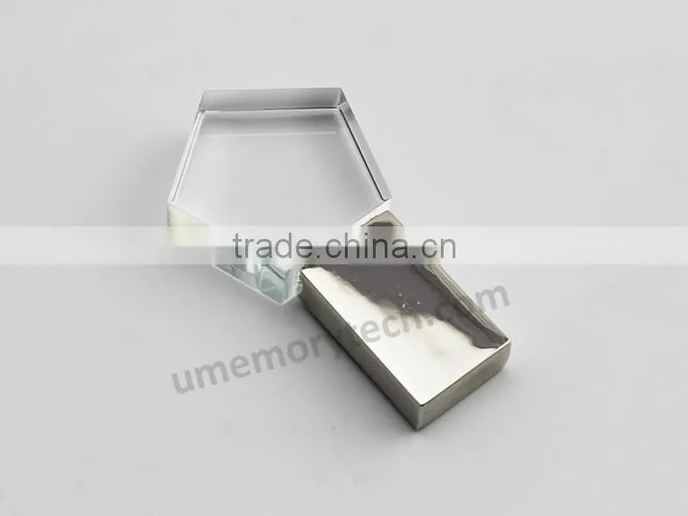 gadgets crystal glass usb key flash drive 128mb gift small flash drive