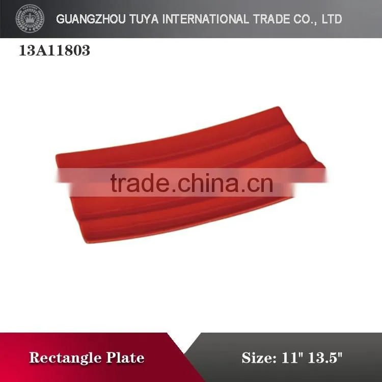 Wholesale have different color glazed ceramic plate