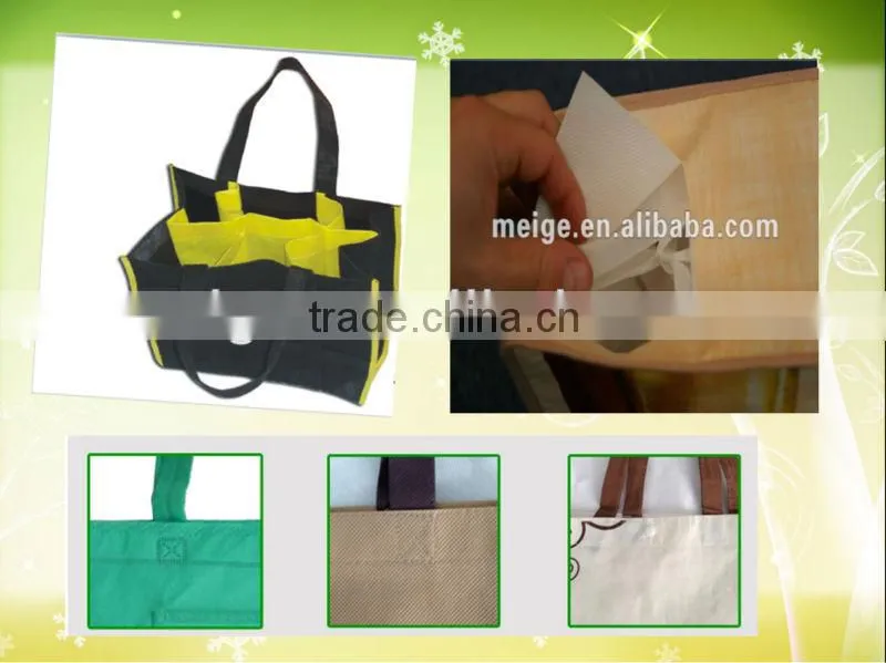 Eco-friendly wine bag/Gift wine bag/6 bottle wine bags with dividers