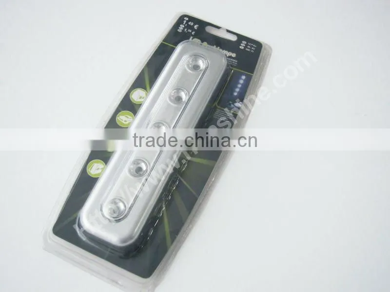 hot rectangle magnetic waterproof touch light with 5led