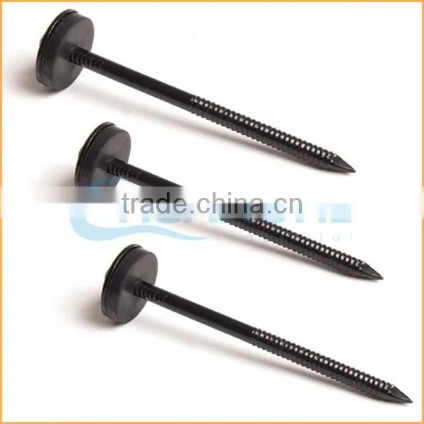 Top quality flat top yellow coated ring/smooth coil roofing nails trusted Chuanghe suppliers from alibaba com
