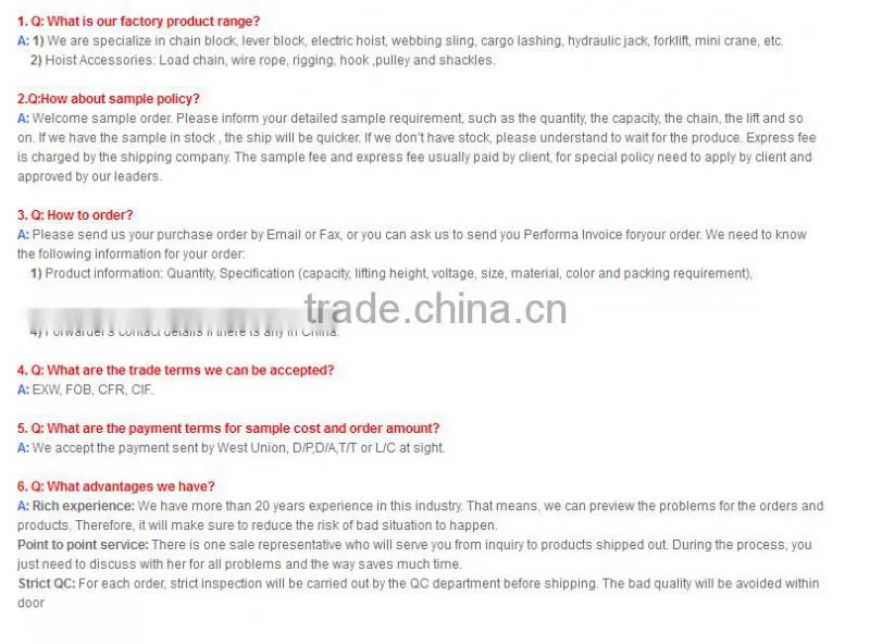 Alibaba suppliers manual chain hoist 100kg chain hoist