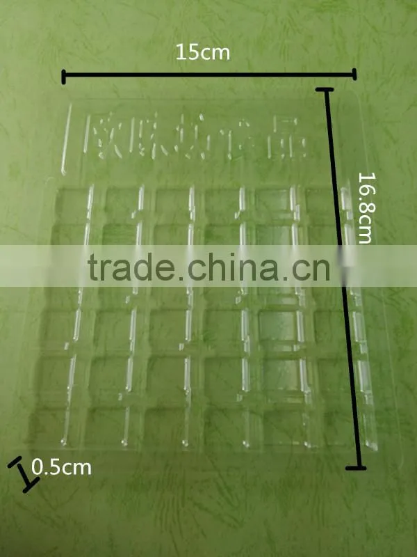 clear multi compartment plastic inner trays for snacks packaging