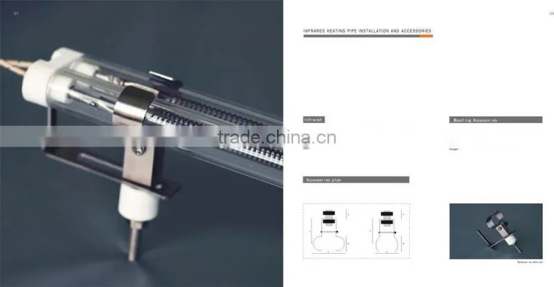 transparent quartz halogen infrared heating lamp for sintering furnaces and spary daying,Ce certificate,5000 hours