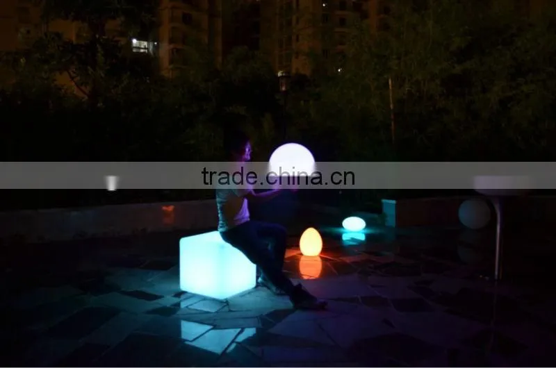 50cm large size RGB outdoor LED cubic stool